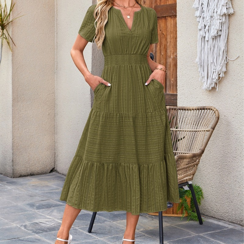 🔥👗Fodros pamutruha egyszínűben