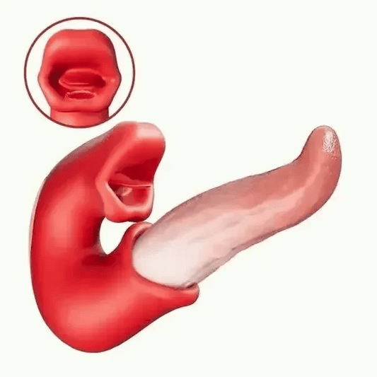 Arabella - 3 az 1-ben vibráló dildó G-pont, csikló és nyelv stimulációval, vízálló.