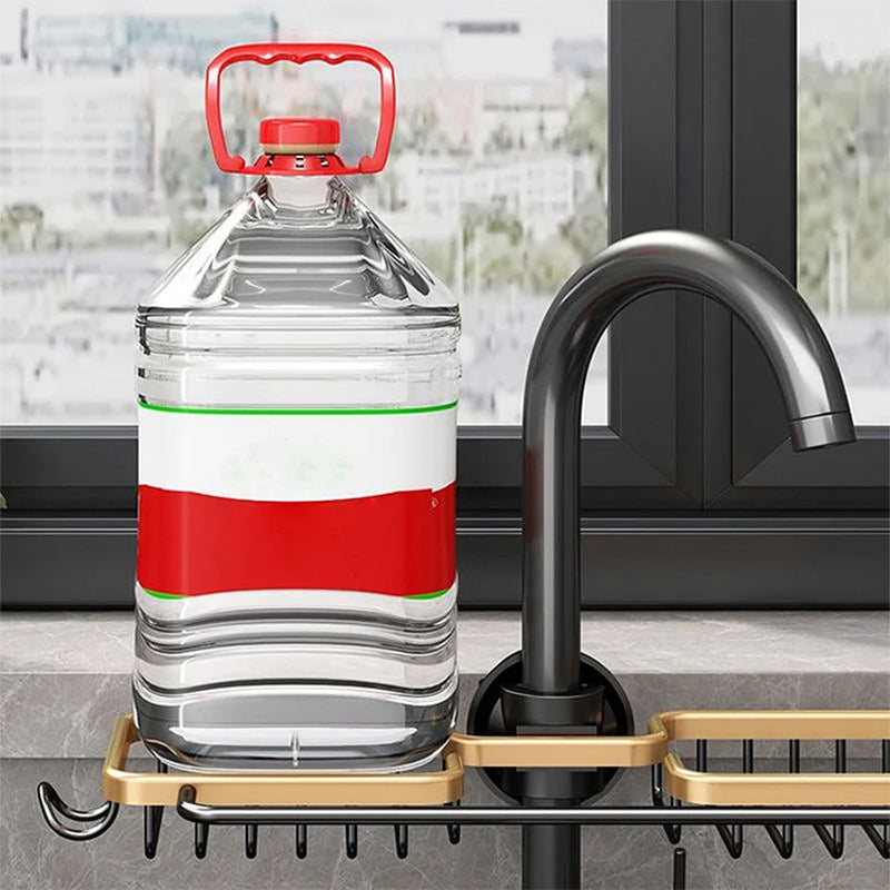 【🔥Újdonságok 2025】💧Korrózióálló alumínium csaptelep lefolyó - praktikus tárolás a mosogató mellett