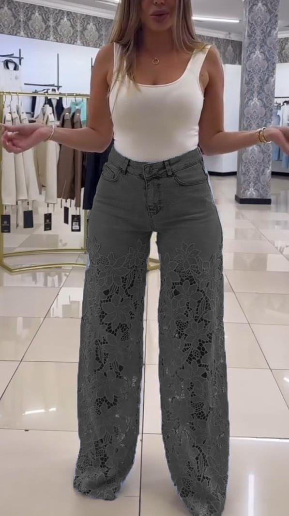 Elegáns női csipkefarmer