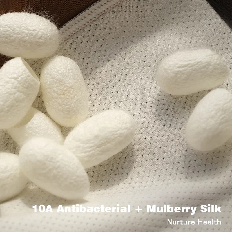 (3 db.) Elegáns Ice Silk Férfi Alsónemű a Mulberry Silk antimikrobiális férfi boxeralsóitól