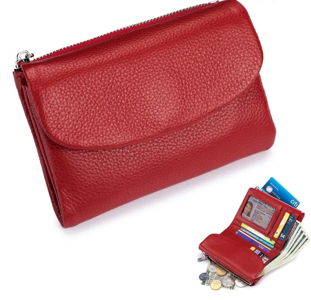 🔥⏰Unisex RFID kavicsos pénztárca valódi bőrből🔥