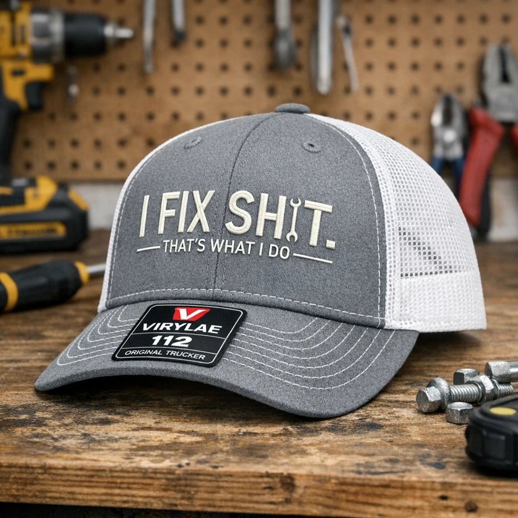 kamionos és szerelő sapka – I Fix Shit Trucker Sapka