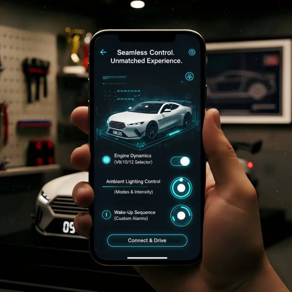 🎁 Hiperautó ébresztőóra🏎️Realisztikus motor- és fényeffektusok