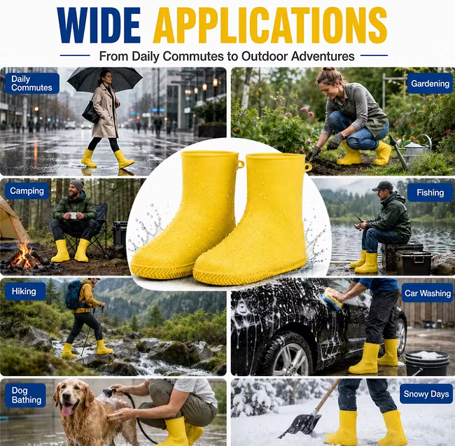 Nincs több átázott cipő! Tartós esőkabát – csúszásmentes, összecsukható és könnyen tárolható 🌧️
