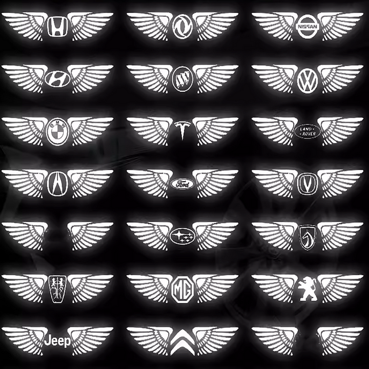 3D angyalszárnyas lézeres autómatrica ✧4 db✧