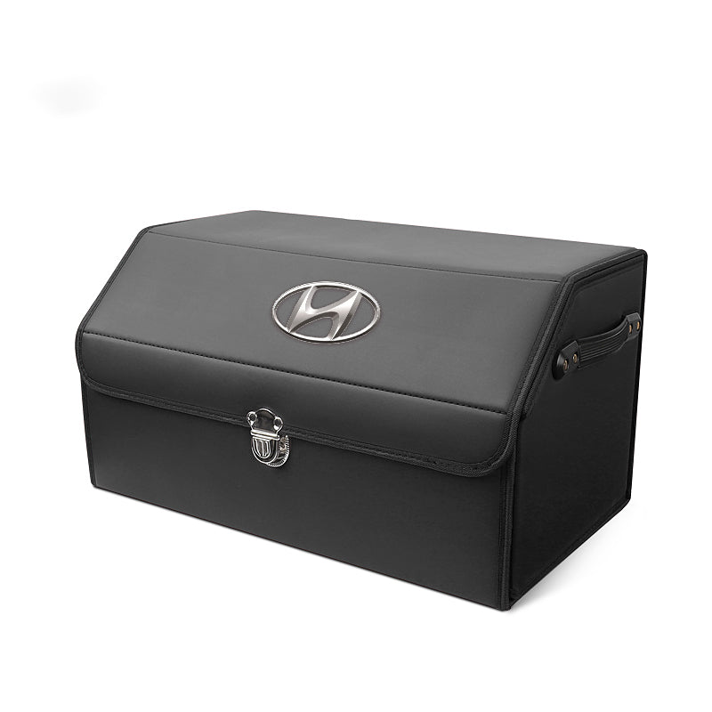 Bőr tárolórekesz az autó csomagtartójába