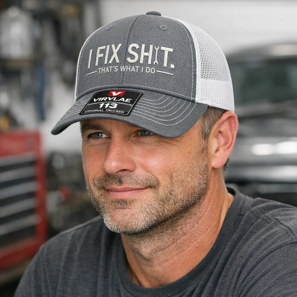 kamionos és szerelő sapka – I Fix Shit Trucker Sapka