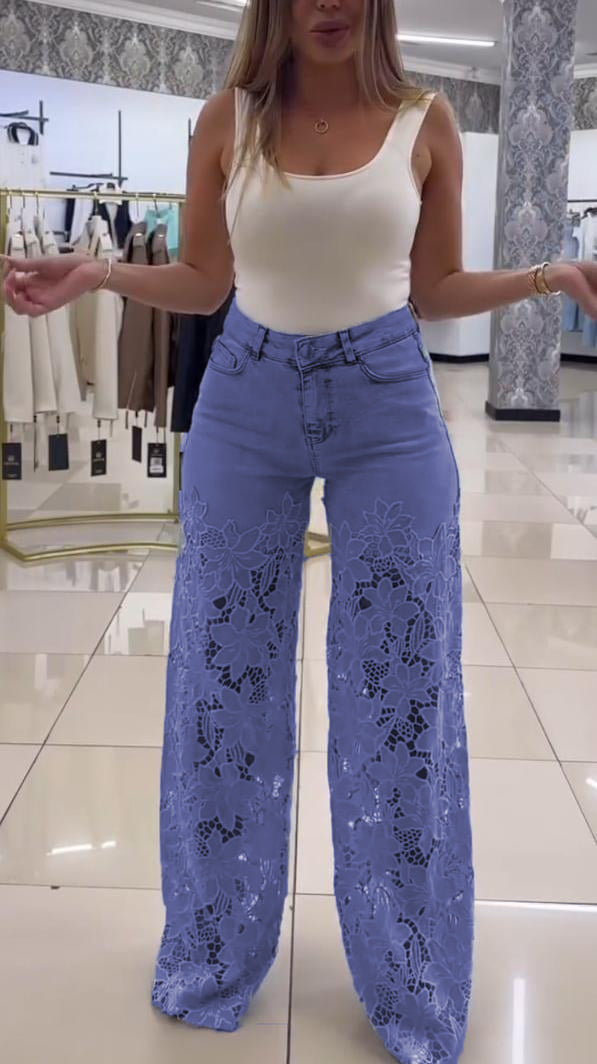 Elegáns női csipkefarmer