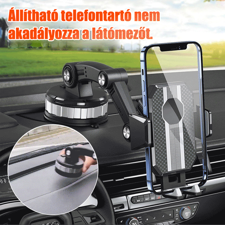 Szívókorongos autós telefontartó