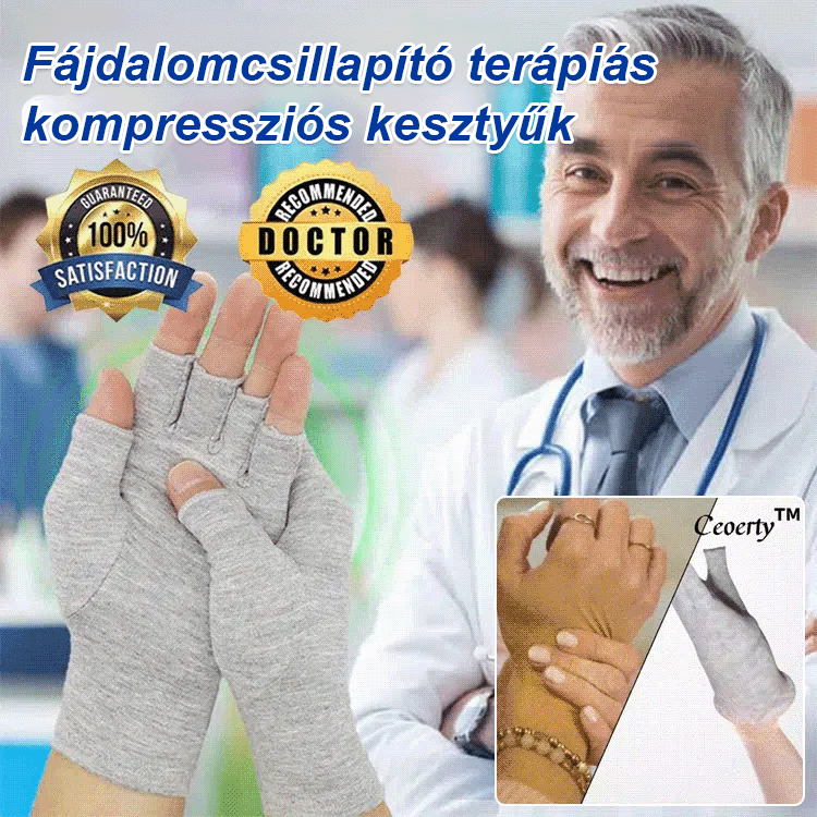 Szénszálas ujjatlan fájdalomcsillapító kesztyű