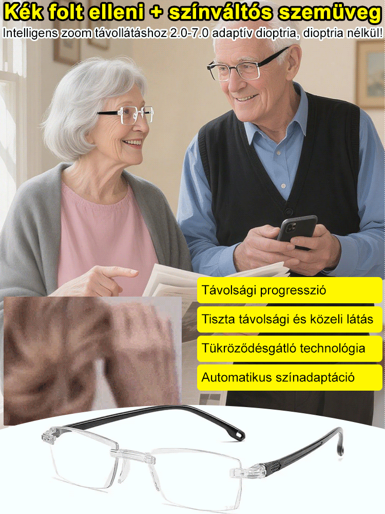 Kékszűrős bifokális szemüveg