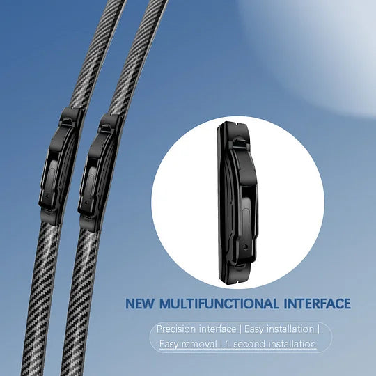 🌈 Csendes szénszálas, csont nélküli ablaktörlő lapátok - Tedd utazásod stílusossá, csendessé és kényelmessé!