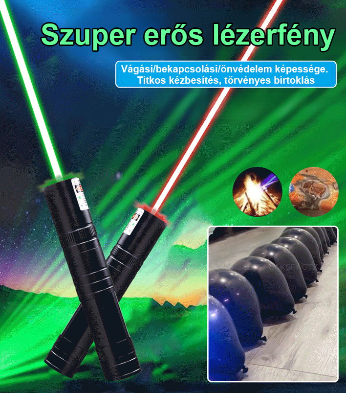 Egypontos piros és zöld lézerfény