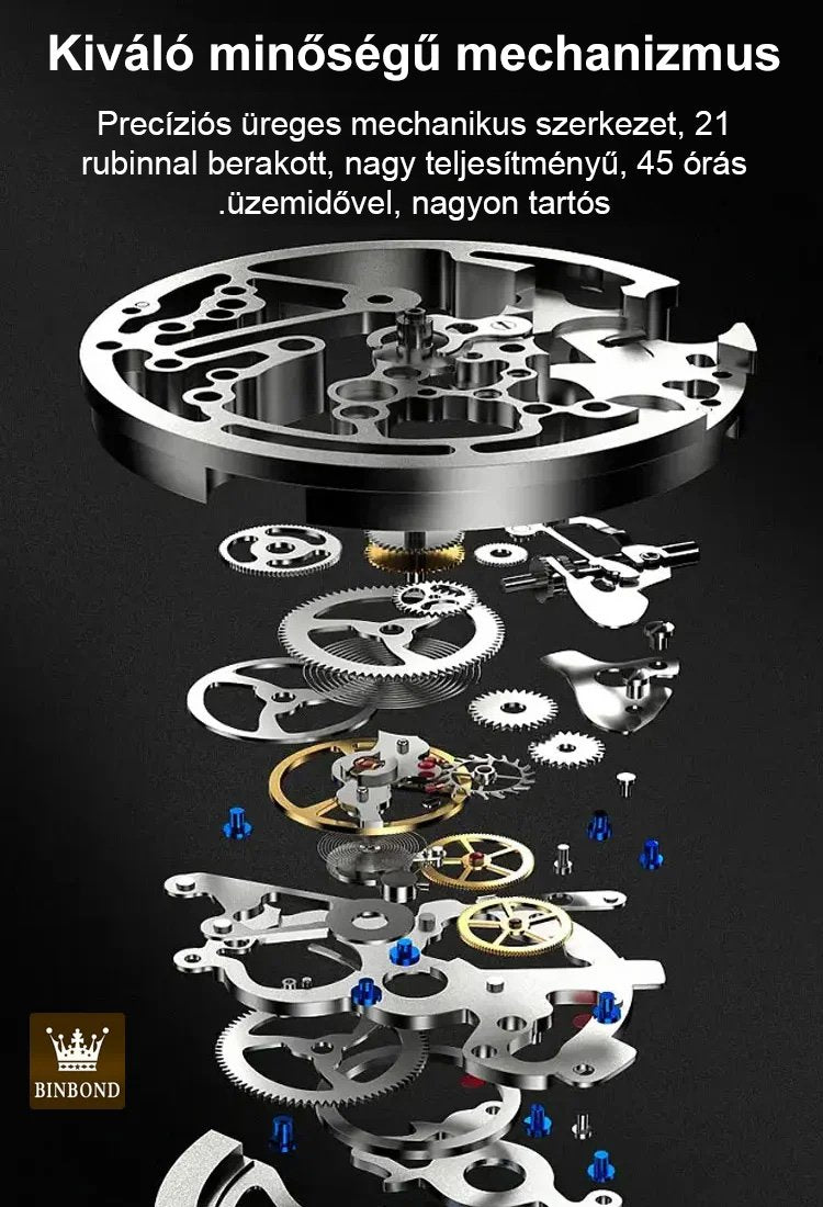 Férfi mechanikus óra automata óraművel