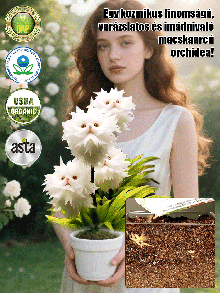 Titokzatos és aranyos macska szemű orchidea