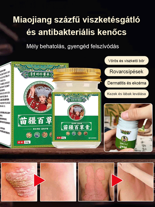 Miaojiang százfű viszketésgátló és antibakteriális kenőcs