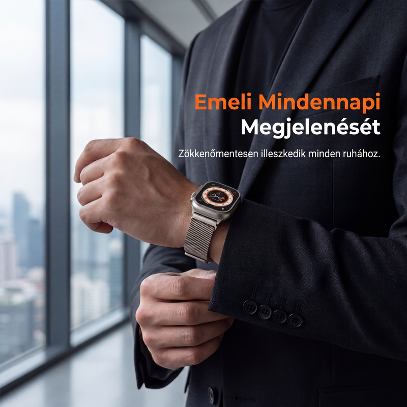 ⌚Rozsdamentes acél hálós óraszíj – Apple Watch-hoz