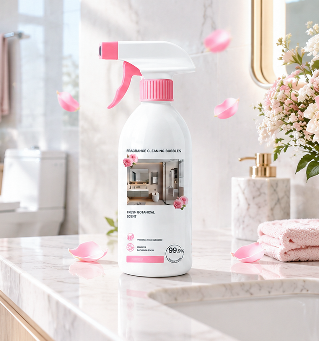 🔥🧴Többcélú fürdőszoba-tisztító spray – Hatékonyan oldja a vízkövet, zsírt és szappanmaradványokat