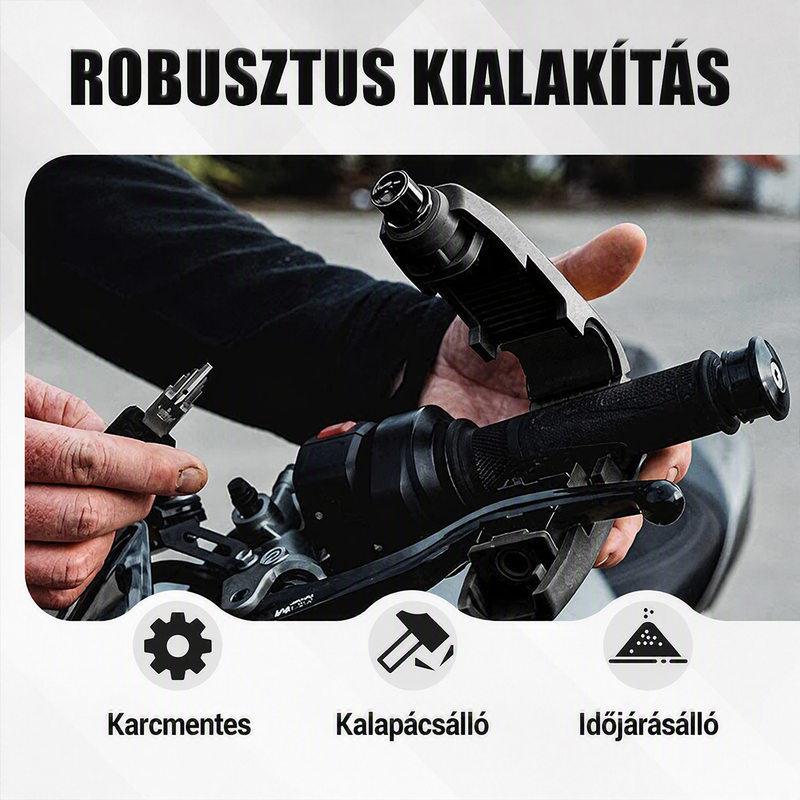 🚲 Egy zár, három zár hatása! Ötvözetből készült gázkar-zár és riasztó egyben