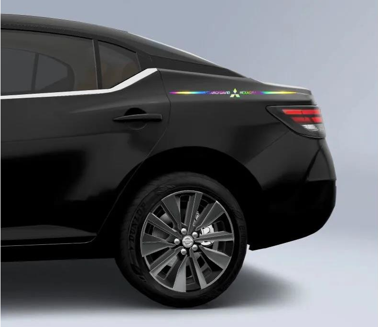 3D színes lézerfényvisszaverő autómatricák 4 db