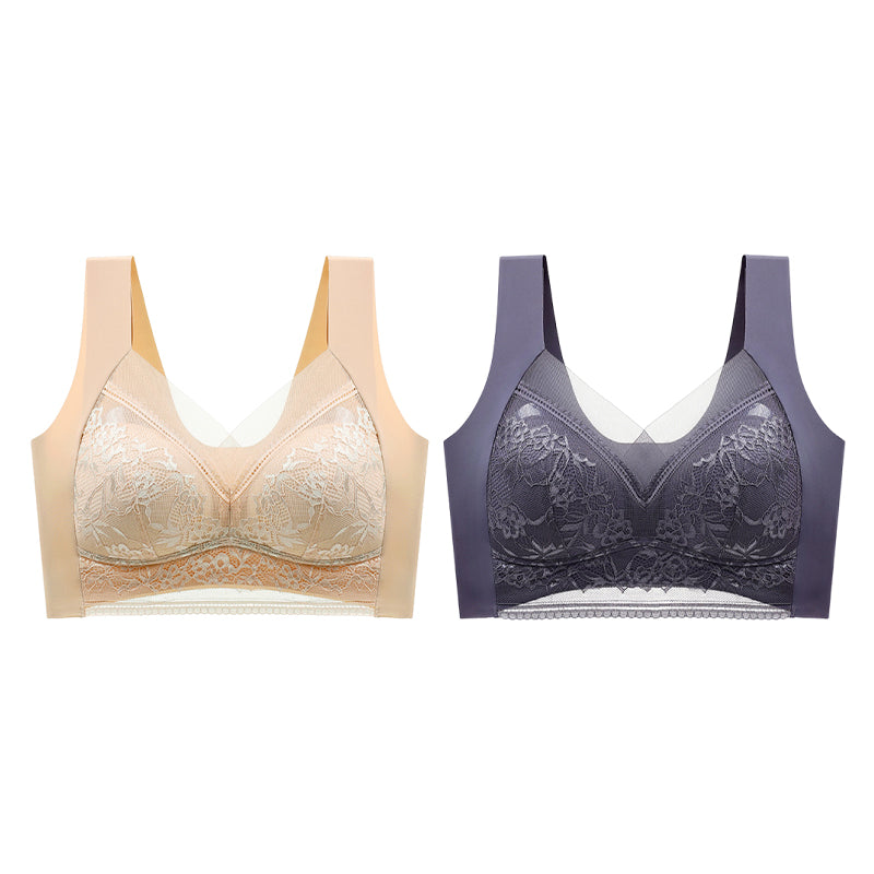 👙 Szuper kényelmes és puha női csipkés melltartó acélgyűrű nélkül【✨1 + 1 ingyenes】