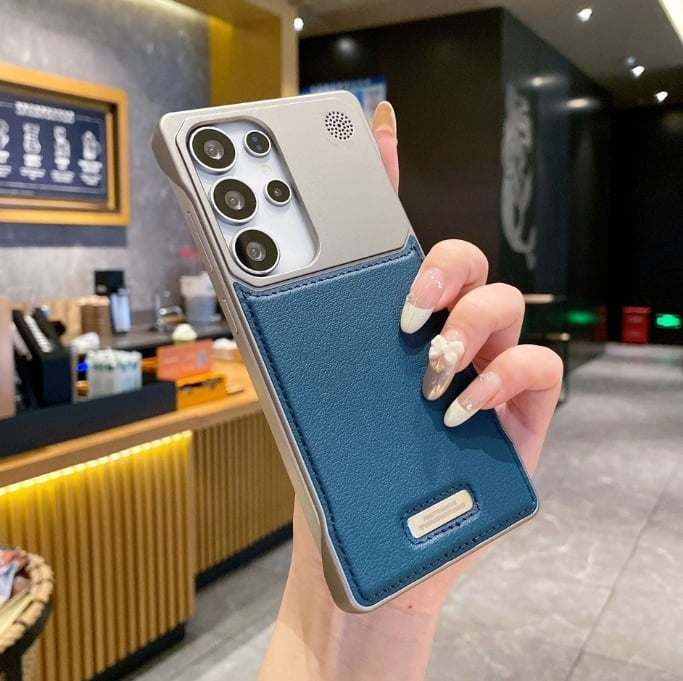 Keret nélküli bőrtok beépített mágnesességgel és aromaterápiával Samsung Galaxy S25 S24 S23 S22 Ultra készülékhez