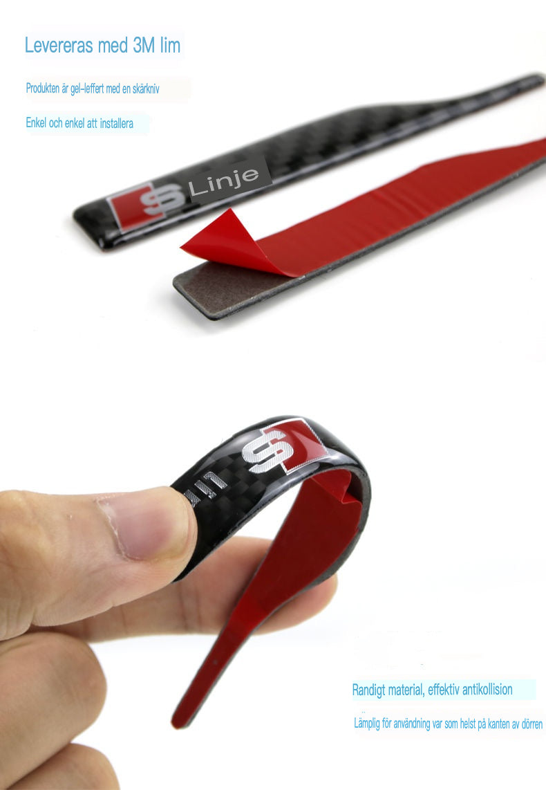 Szénszálas tükörmatrica ütésvédelemmel és logóval