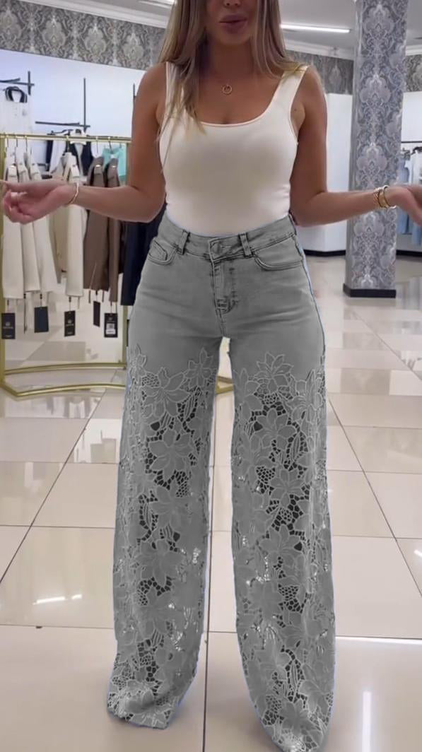 Elegáns női csipkefarmer