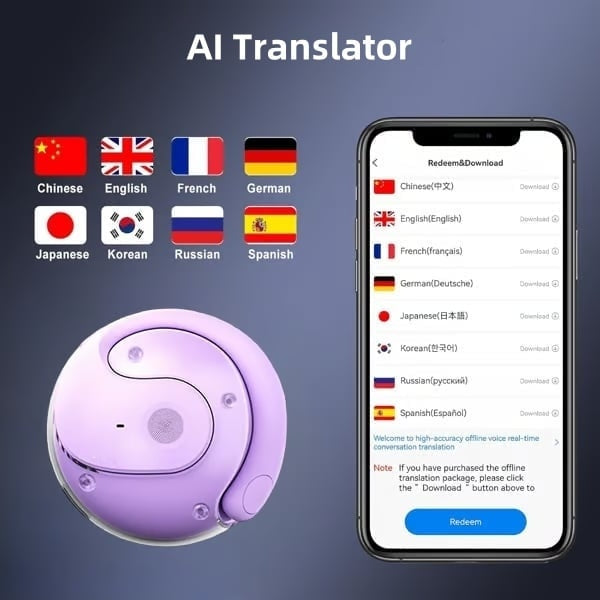 🏆Legnépszerűbb 1. számú termék ⏰ Utolsó nap 💎 OWS Bluetooth 5.4 vezeték nélküli fejhallgató mesterséges intelligenciával történő fordítással (iOS és Android rendszerre)