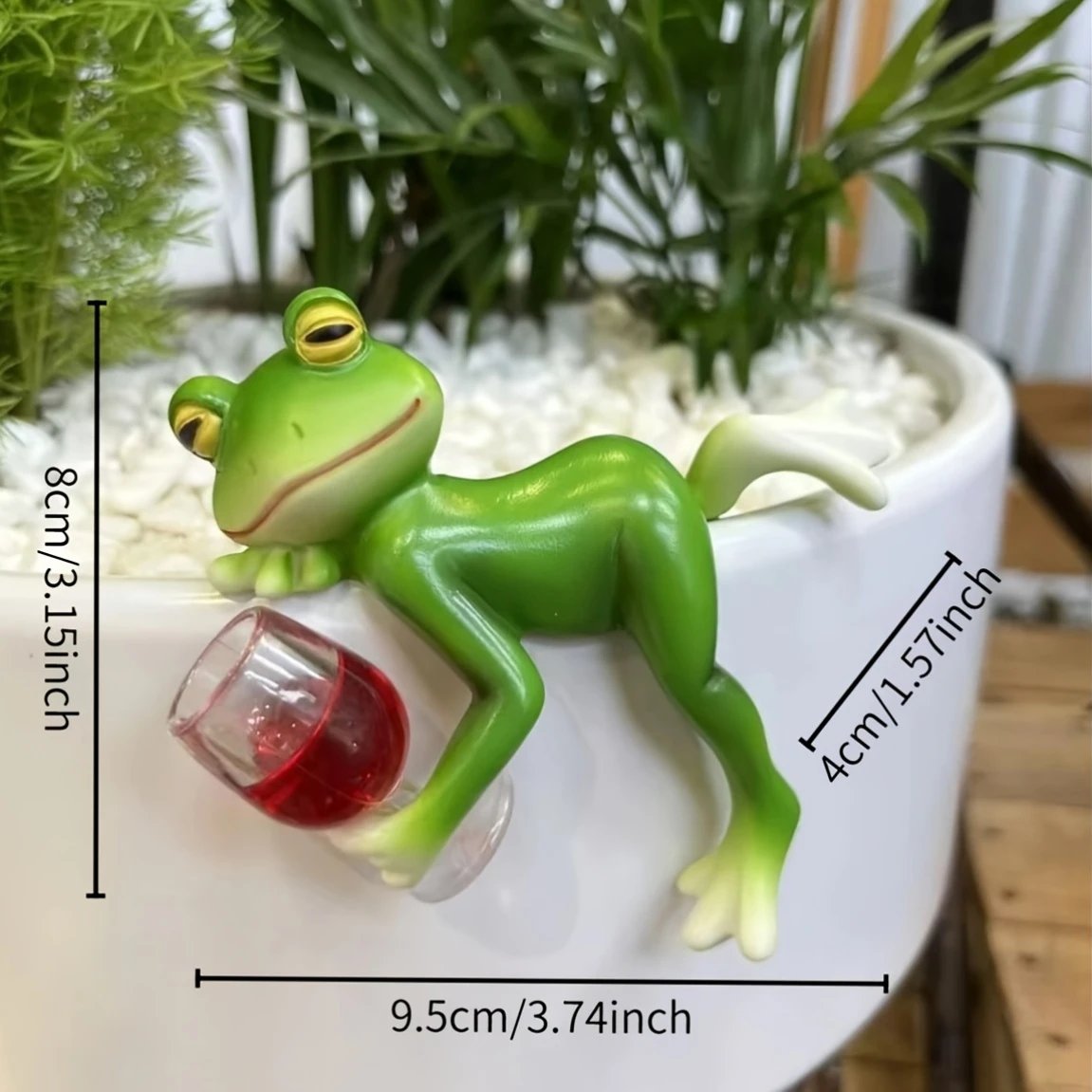 🔥 NAGY AKCIÓ 🐸🍷 Függesztett virágcserép dísz – Béka