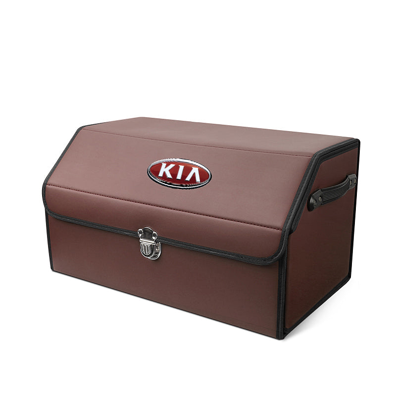 Bőr tárolórekesz az autó csomagtartójába