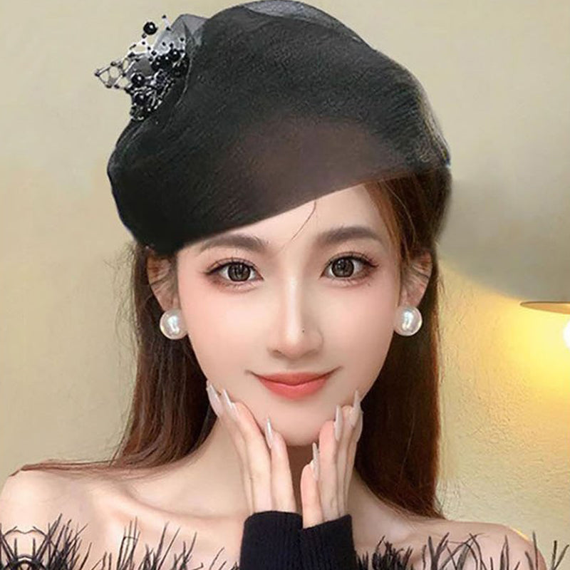 2025 Új design 🌸 Vintage Organza Fascinator Fejpánt Fascinator