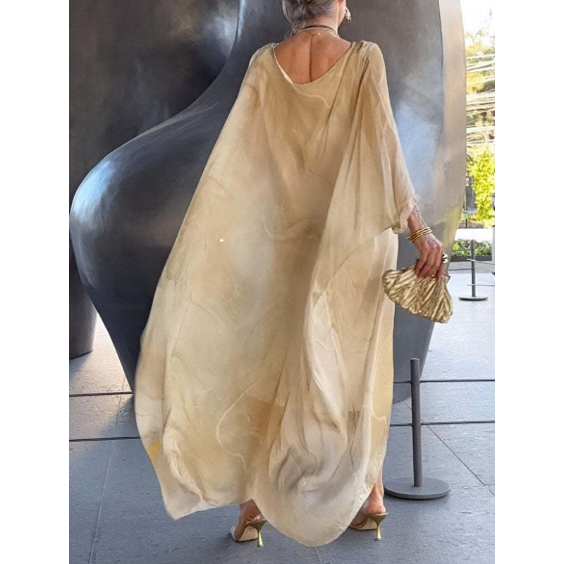 🔥Kiárusítás🔥Elegáns sifon ruha márványmintával