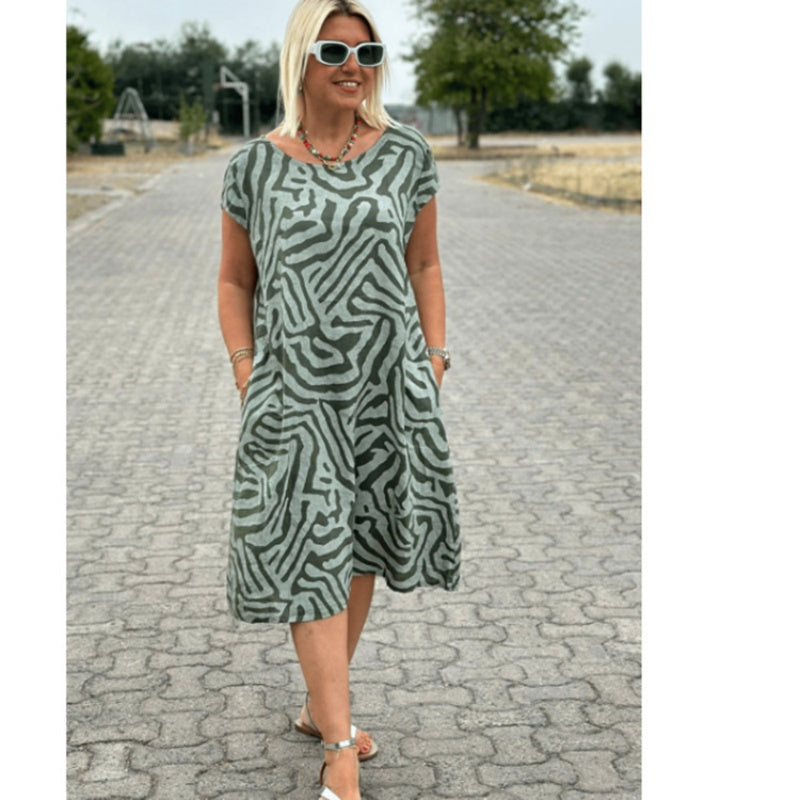 🎁2025-ös Bohém Vintage Mintás Lezser Ruhák👗