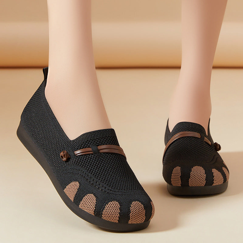 🔥Női lapos, puha talpú, sekély, felbújós alkalmi cipő