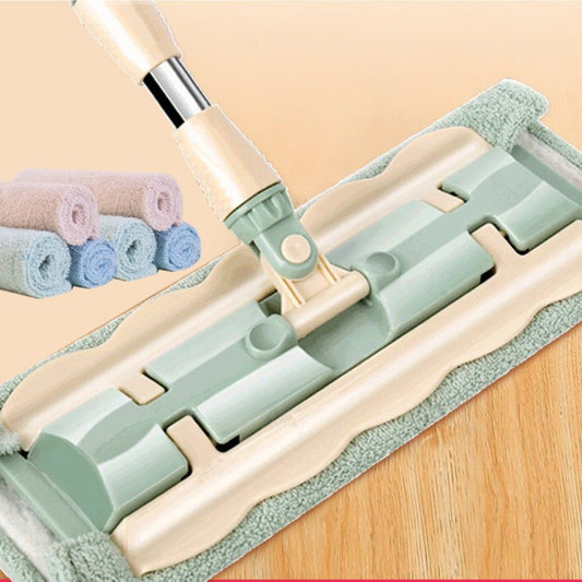 Nagy, lapos felmosófej rozsdamentes acél rúddal