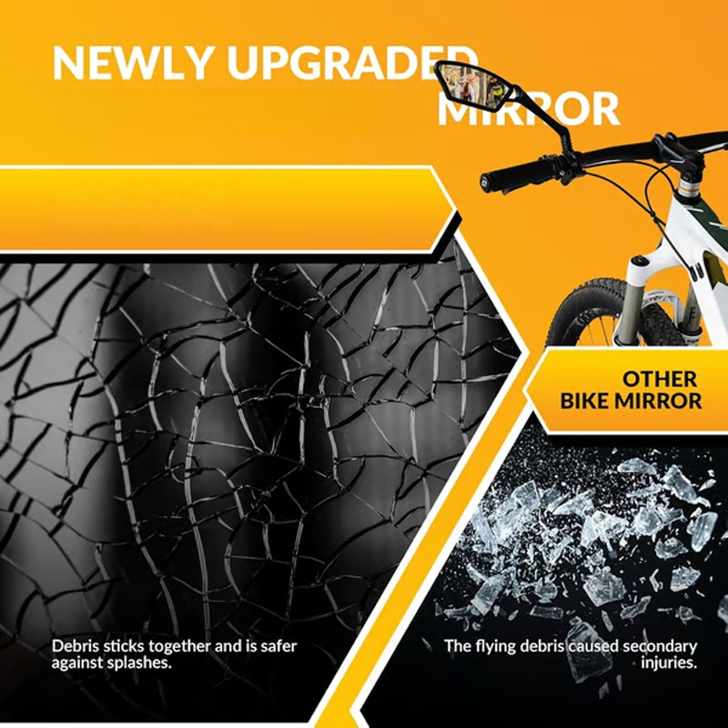 Állítható, 360 fokban forgatható kerékpár visszapillantó tükör