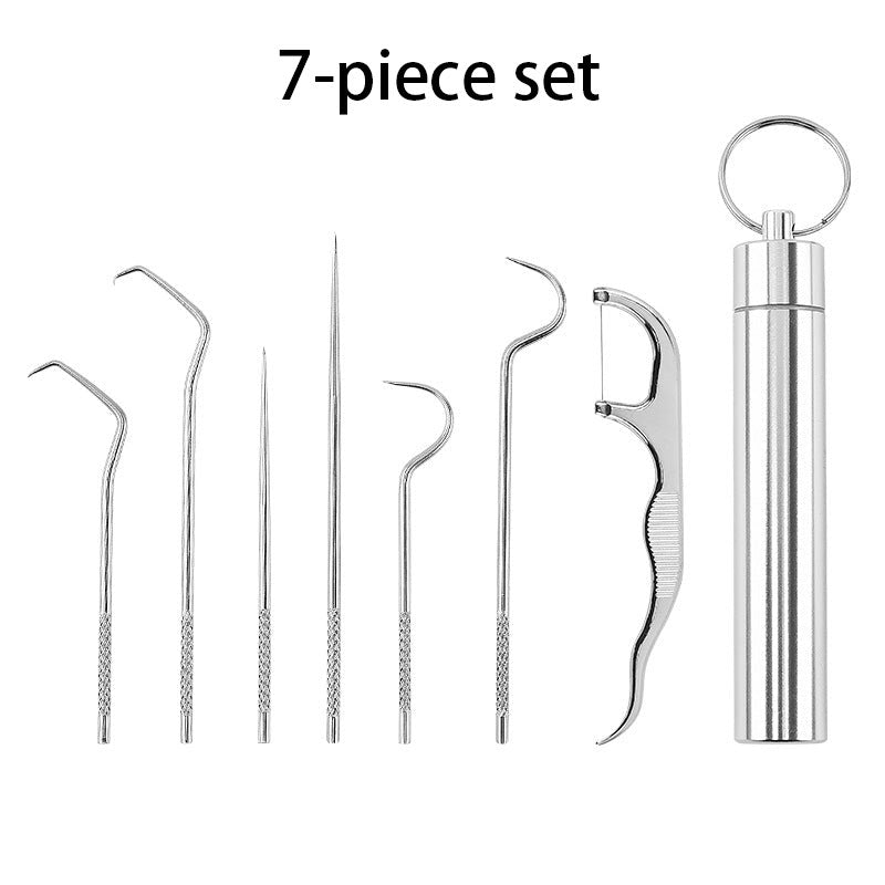 🦷Rozsdamentes acél fogpiszkáló készlet