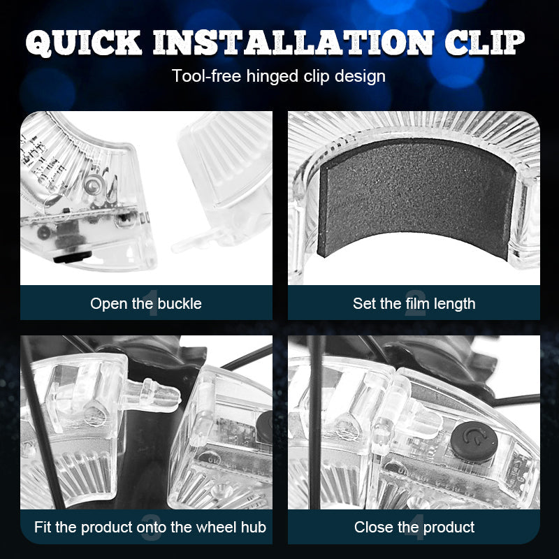 🌈 Színes kerékpár kerékagy lámpa 🚴‍♂️💡