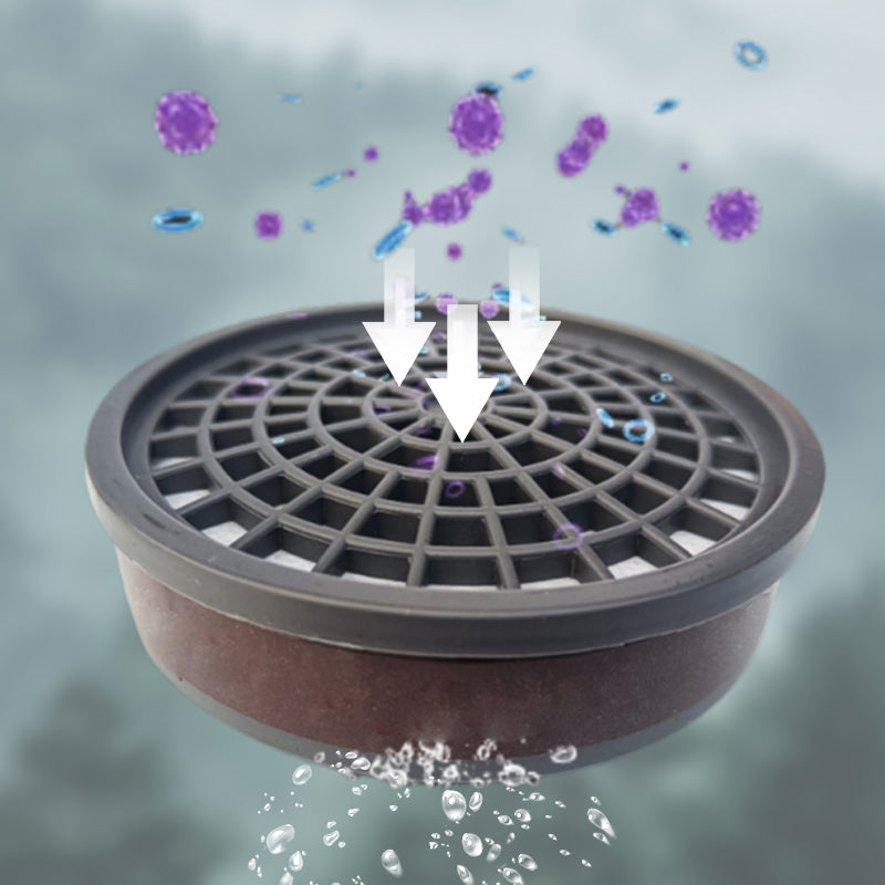 🔥 Aktív szén porvédő dupla tartályú gázálarc 🥽🌬️