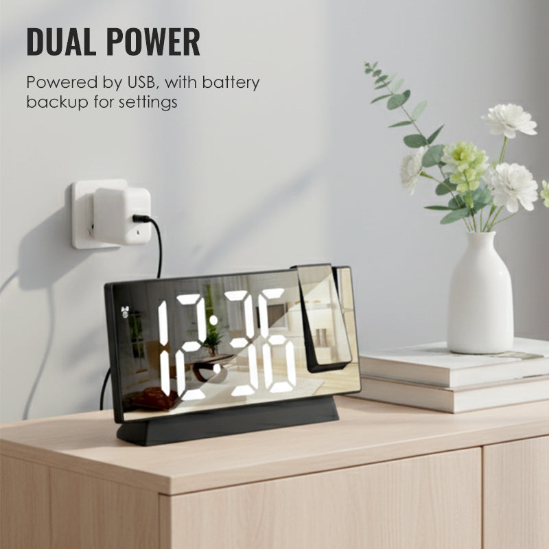 🔥Ébresztőóra tükrözött LED kijelzővel