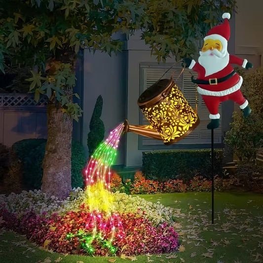 🎅 Mikulás napelemes lámpa - Varázslatos fény tölti be kertedet ünnepi ragyogással. ✨