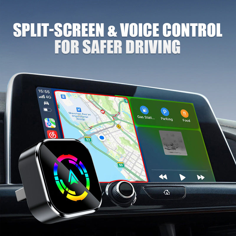 2 az 1-ben vezeték nélküli adapter iPhone és Android Auto eszközökhöz
