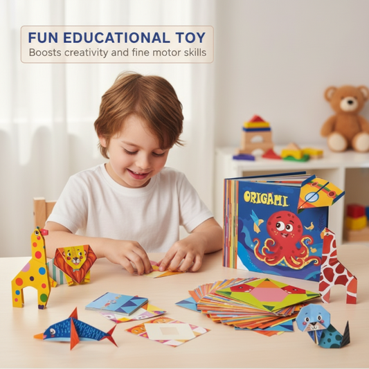 👶🧠 Gyermek oktatási DIY origami kézműves ✂️✨