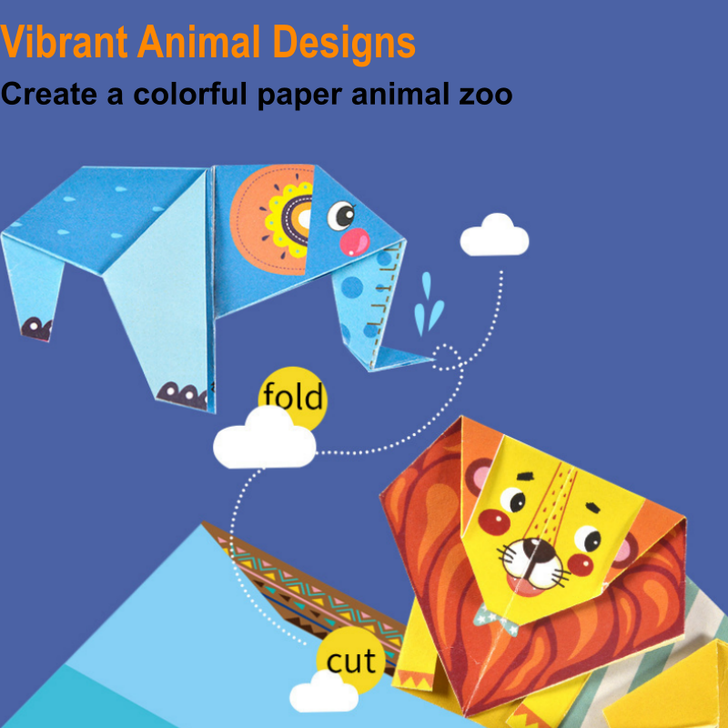 👶🧠 Gyermek oktatási DIY origami kézműves ✂️✨