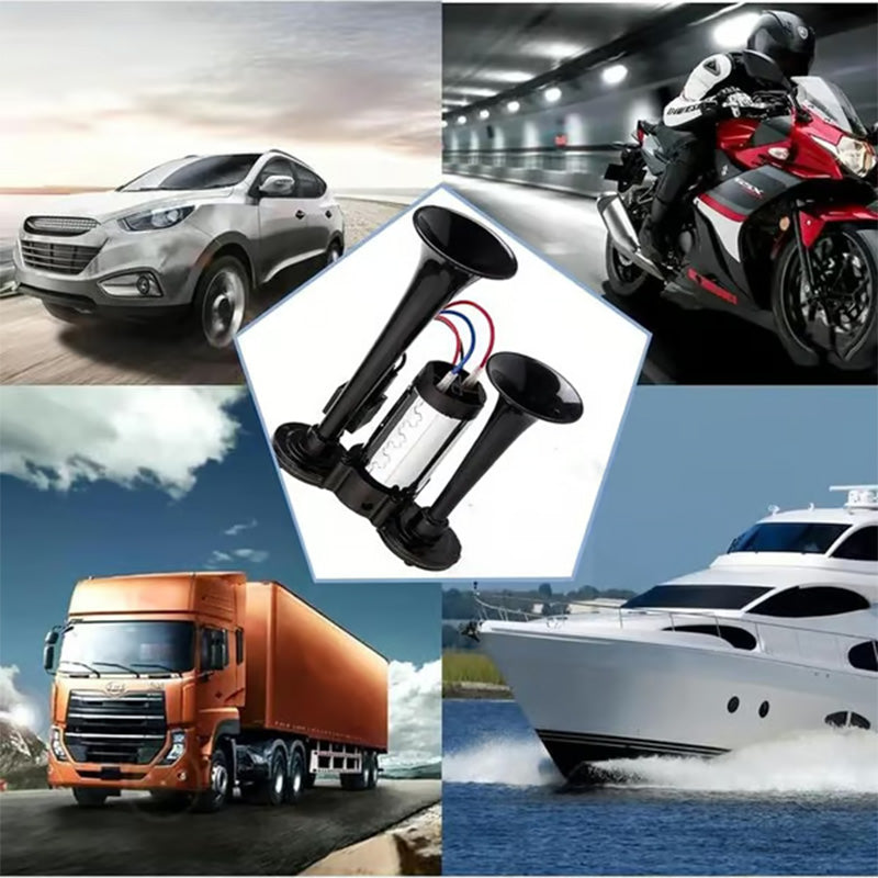 Légkürtök vonatokhoz, teherautókhoz és autókhoz