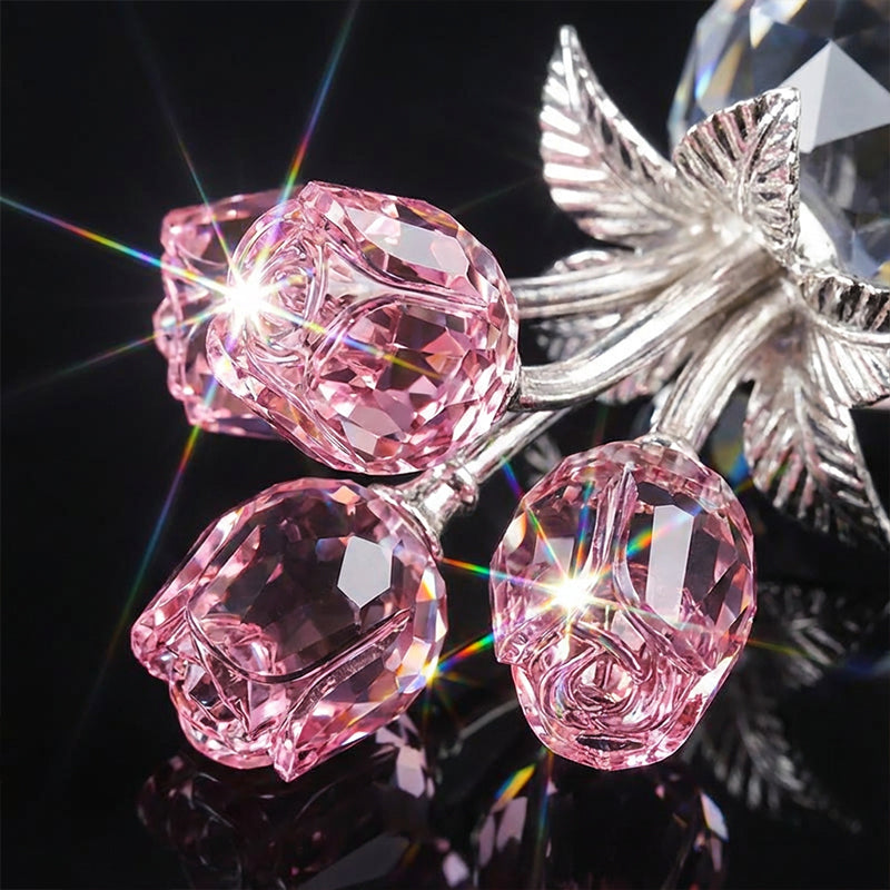 💖Örökös kristályrózsa virágfigurát vázában