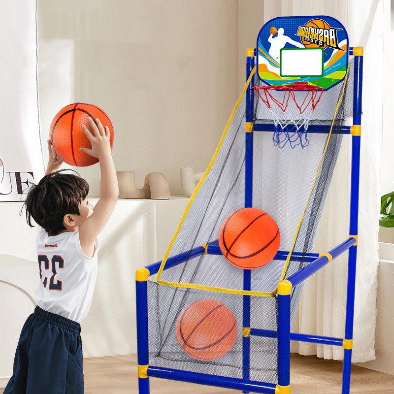 🎁Gyerekeknek való beltéri kosárlabda játékgép 4 labdával 🏀🎯