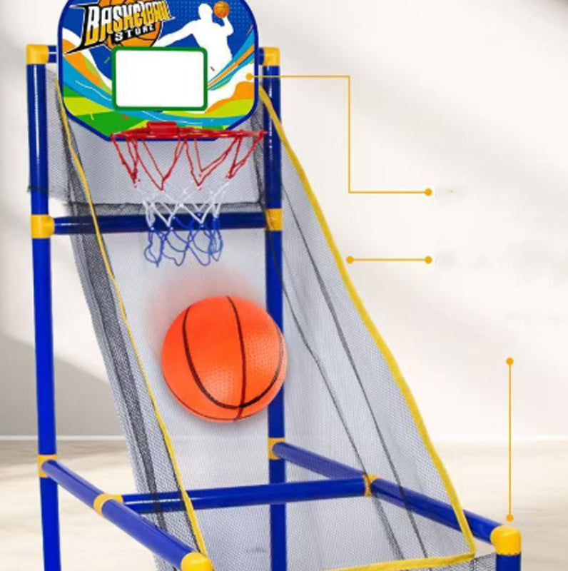 🎁Gyerekeknek való beltéri kosárlabda játékgép 4 labdával 🏀🎯